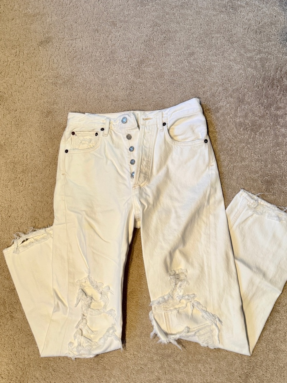 Agolde 90s White Jeans